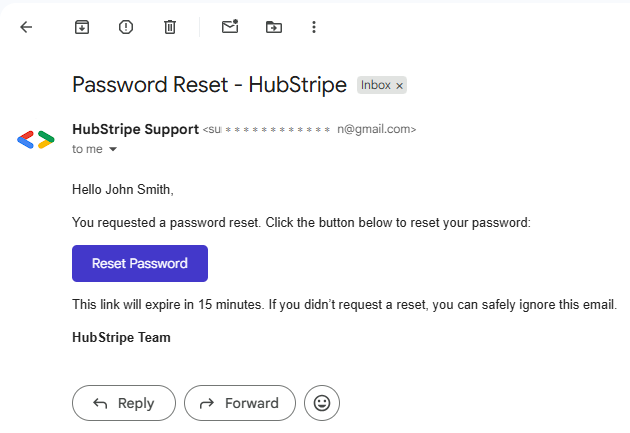 Reset password