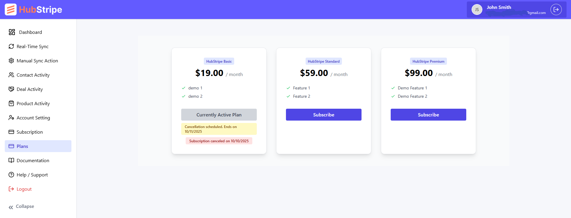 Disconnect accounts