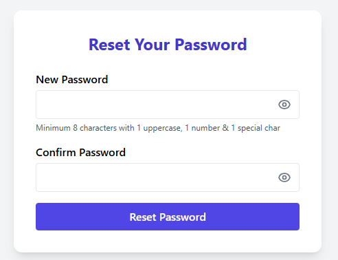 Reset password